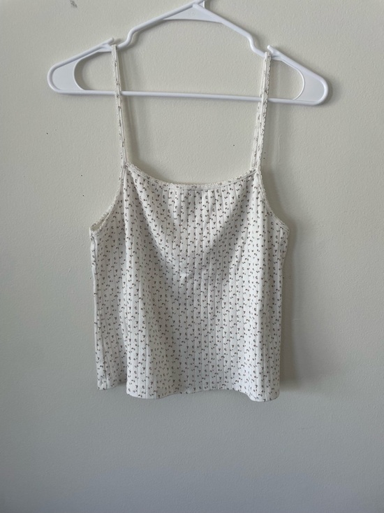 Neuflora Tops - Neuflora Cream Floral Spaghetti-Strap Tank Top